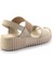 Bej Hakiki Deri Kadın Sandalet K05763093003 3