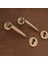 Osmanlı Handles ZK37 Antik Sarı Zamak Yuvarlak Rozetli Yale Çelik Kapı Kolu 1 Takım 2