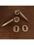 Osmanlı Handles ZK37 Antik Sarı Zamak Yuvarlak Rozetli Yale Çelik Kapı Kolu 1 Takım 3
