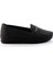 Siyah Platin Taşlı Kadın Loafer Ayakkabı K01621073009 1