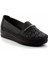 Siyah Platin Taşlı Kadın Loafer Ayakkabı K01621073009 2