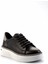 Siyah Platin Simli Kadın Sneaker K01377023609 2