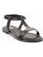 Parlak Siyah Kumaş Kadın Sandalet K05156080536 3