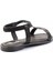 Parlak Siyah Kumaş Kadın Sandalet K05156080536 4