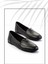 Siyah Siyah Hakiki Deri Kadın Loafer Ayakkabı K01815060303 1