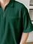 Erkek Oversize Polo Yaka Waffle T-Shirt Poloyaka-Fermuarlı 2