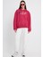 Fuşya Hoodie, Oversize Hoodie, Kadın Hoodie, Kanguru Cepli Hoodie, Lastikli Hoodie 2