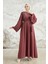Viona Taşlı Abaya - Gül Kurusu 2