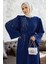 Viona Taşlı Abaya - Indigo 3