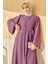 Viona Taşlı Abaya - Leylak 2