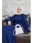 Liva Kolları Taşlı Abaya - Indigo 2