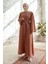 Lena Işleme Detaylı Abaya - Camel 1