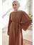 Lena Işleme Detaylı Abaya - Camel 2