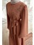 Lena Işleme Detaylı Abaya - Camel 4