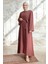 Lena Işleme Detaylı Abaya - Gül Kurusu 1