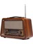 Nostaljik Radyo Gerçek Ahşap Eskitme Bluetooth Hoparlör Mp3 Çalar Müzik Kutusu 2