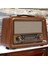 Nostaljik Radyo Gerçek Ahşap Eskitme Bluetooth Hoparlör Mp3 Çalar Müzik Kutusu 5