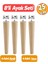 Ahşap (25 CM) Sehpa Puf Tabure Tv Ünitesi Ayağı Ayakları M8 Civatalı Bağlantı Aparatlı 4'lü Set 1