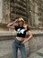 1r Baskılı Crop T-Shirt 1