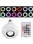 Gece Lambası Bluetooth Hoparlör Ledli Lamba Kumandalı Mp3 Çalar Ampul Renkli Ampul 2