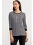 Çapa Detaylı Çizgili Penye T-Shirt - Siyah 3