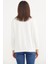 Sıfır Yaka Oversize Sweatshirt - Ekru 5