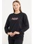 Sıfır Yaka Oversize Sweatshirt - Siyah 4