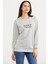 Sıfır Yaka Oversize Sweatshirt - Gri 2