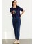 Likralı Fit Mom Jean - Lacivert 2