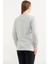 Baskılı Oversize Basic Sweatshirt - Gri 5
