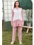 Fermuarlı Tunik Krep Takım - Pembe 1