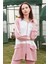 Fermuarlı Tunik Krep Takım - Pembe 3