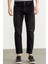 Skinny Fit Normal Bel Jean Pantolon - Siyah 4