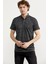 Slim Fit Polo Yaka Viskon T-Shirt - Siyah 2