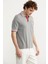 Renk Kombinli Cepli Koton Triko T-Shirt - Gri 4