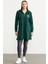 Taş Detaylı Kapüşonlu Tunik Sweatshirt - Yeşil 1