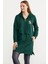 Taş Detaylı Kapüşonlu Tunik Sweatshirt - Yeşil 5