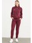 Fermuarlı Jogger Eşofman Takım - Bordo 2