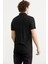 Polo Yaka Slim Fit Viskon T-Shirt - Siyah 5