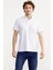 Slim Fit Düğmeli Polo Yaka T-Shirt - Beyaz 1