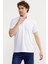 Slim Fit Düğmeli Polo Yaka T-Shirt - Beyaz 4