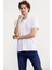 Slim Fit Düğmeli Polo Yaka T-Shirt - Beyaz 5
