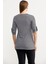 Çizgili Truvakar Kol T-Shirt - Siyah 5