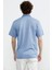 Regular Fit Polo Yaka Desenli T-Shirt - Mavi 5