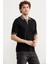 Polo Yaka Kısa Kol Triko T-Shirt - Siyah 4