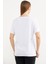 Rahat Kalıp Uzun Baskılı T-Shirt - Beyaz 5