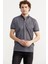Desenli Slim Fit Triko Polo Yaka T-Shirt - Petrol 1