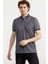 Desenli Slim Fit Triko Polo Yaka T-Shirt - Petrol 2