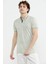Slim Fit Triko Polo Yaka T-Shirt - Yeşil 3