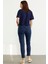 Likralı Fit Mom Jean - Lacivert 5